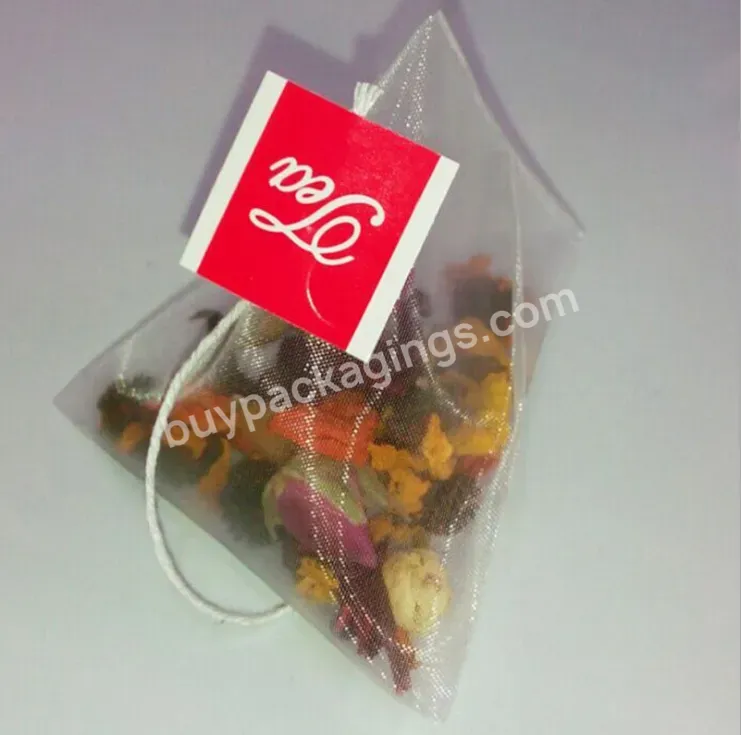 Disposable Nylon Triangle Tea Sack,Stereo Flower Tea Bag,Tea Bag Filter Pouch - Buy Filter Bag,Tea Bag,Triangle Tea Bag.