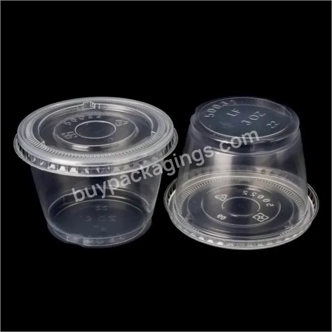 Disposable Pp Plastic Air Tight Sauce Cup With Lid,Wholesale Food Grade Customized Packing Sauce Cup Container - Buy Pp Plastic Container With Lid,Plastic Sauce Container,Wholesale Customized Sauce Cup.