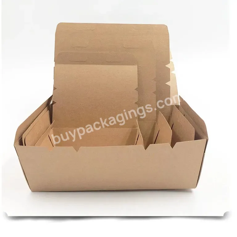 Disposable Restaurant Use To Go Container Take Away Lunch Packing Boxes Food Grade Kraft Paper Packaging Box Product Packaging - Buy Paper Meal Box,Kraft Paper Box,Paper Food Take Out Boxes.