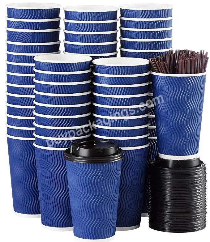 Disposable Ripple Paper Cup For Coffee Hot Drinks 8oz 12oz 16oz Coffee Ripple Paper Cup With Lids - Buy Ripple Paper Cup,Coffee Cups For Paper,Paper Cups With Lids.
