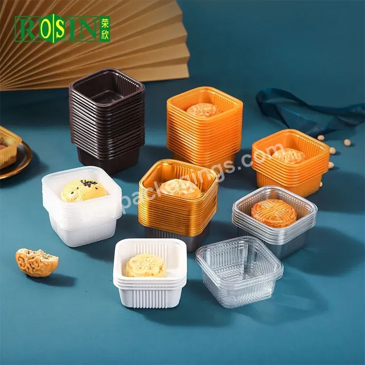 Disposable Single Square Mini Clear Mooncake Tray Plastic Cake Containers Packaging - Buy Mooncake Container,Mooncake Packaging Square,Cake Containers Packaging.