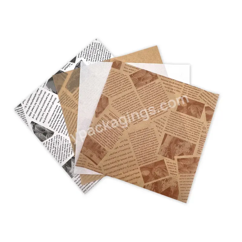Disposable Toast Bread Breakfast Paper And Grease Proof Sandwich Paper. - Buy Confectionery Twisting Wax Paper,Sudoku Printed Toilet Paper,Occ Grade Waste Paper.