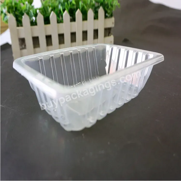 Disposable Transparent Sealable Plastic Rectangle Food Tray - Buy Pp Rectangle Fruit Plastic Tray,Customized Transparent Tray,Disposable Plastic Food Tray.
