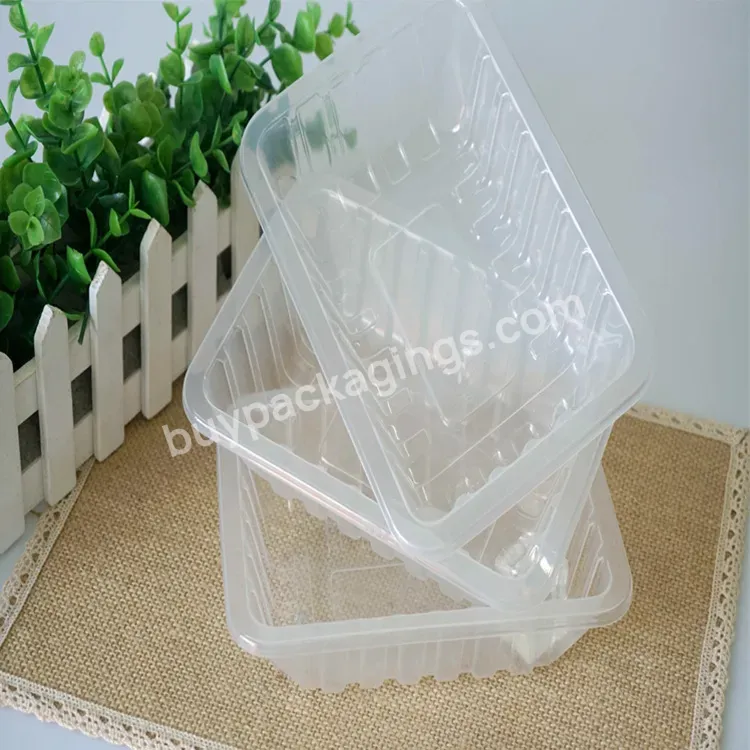 Disposable Transparent Sealable Plastic Rectangle Food Tray - Buy Pp Rectangle Fruit Plastic Tray,Customized Transparent Tray,Disposable Plastic Food Tray.