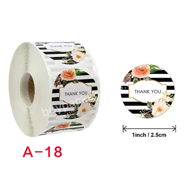 Diy Decorative Gifts Package Labels Thanks You Roll Sticker Round Seal Stickers - Buy Self Adhesive Sticker,500pcs Black White Thanks You Sticker Round Thank You Wedding Invitations Seals Candy Favors Gift Boxes Labels Stickers,Custom Sticker.