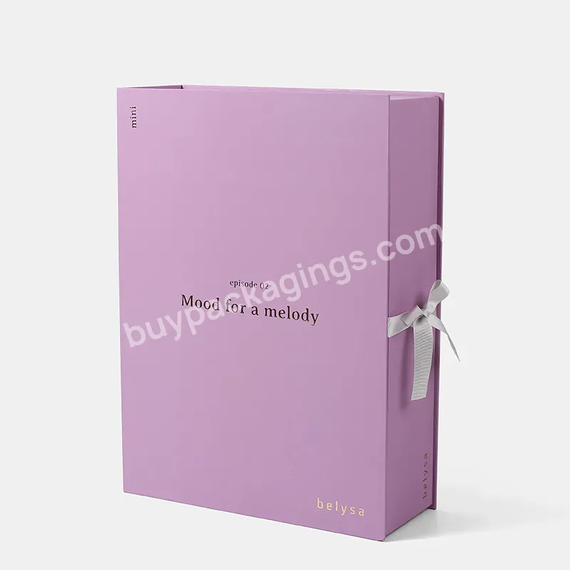 Diy Violet Book Type Gift Box With Ribbon Preserved Flower Boxes Luxury Flower Bouquet Box - Buy Mom Flower Box Rectangle,Flower Bouquet Box,Rigid Gift Boxes With Lids And Base.