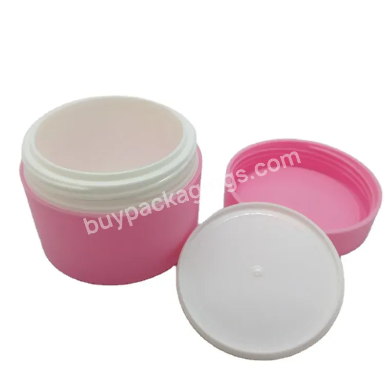 Double Layer Pp Plastic Cream Jar Matte Color In Mold Pp Plastic Container Factory - Buy Pp Jar,Cream Jar,Plastic Container.
