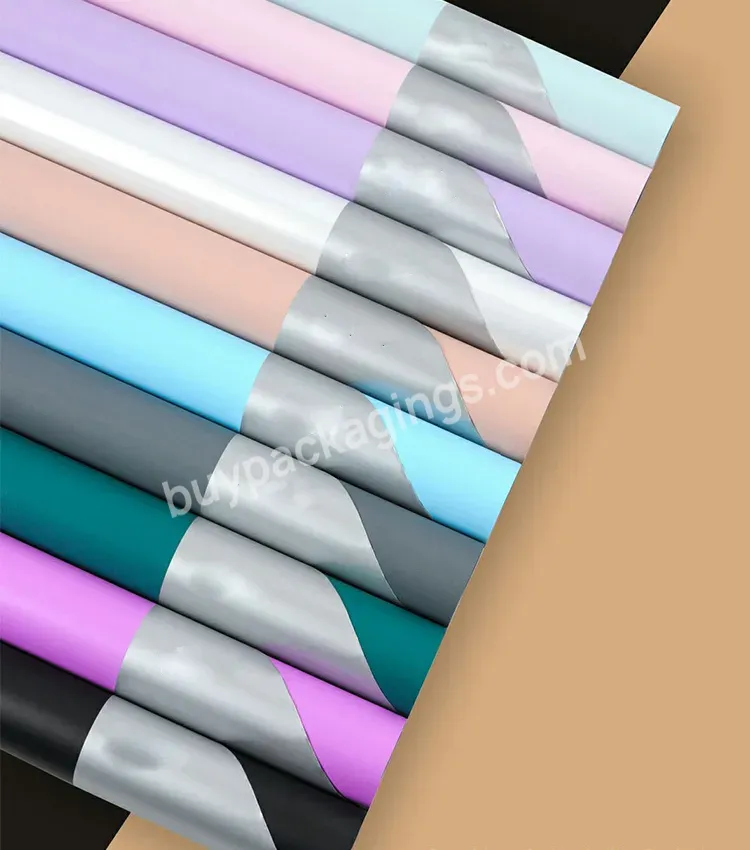 Double-sided Laser Printing Of Different Pure Color Plastic Waterproof Film Flower Wrapping Paper