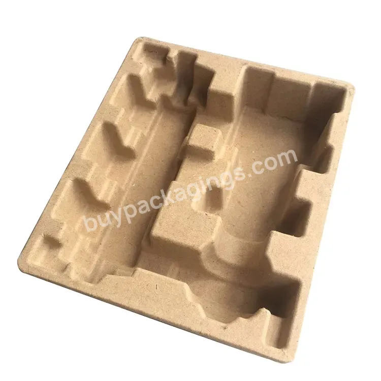 Durable Biodegradable Molded Pulp Bamboo Packaging Disposable Biodegradable Recycled Customized Paper Pulp Tray