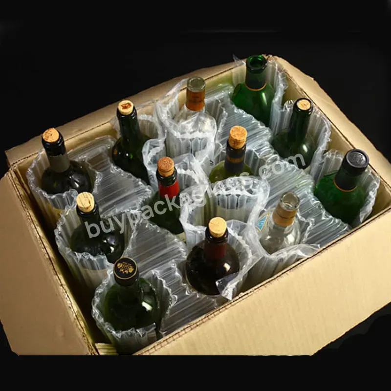 Durable Long Distance Delivery Air Column Bag Inflatable Packaging Bottles Air Protection - Buy Premium Quality Pneumatic Pillows Guarding Wine Bottle Air Bag Inflatable Bottle Protector,Free Designed Promotional Logo Printing Oemodm Accepted Air Pro