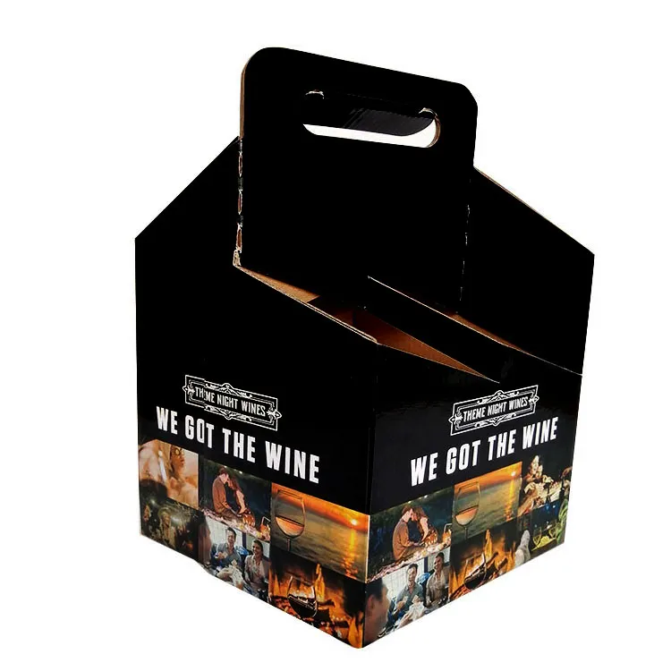 Easy Carrying Pack Wine Carrier Beer Corrugated Drink Bottle Carrier