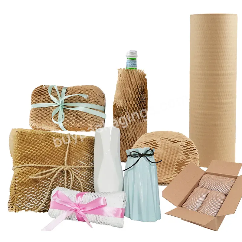 Eco Cushioning Perforated-packing Wrap Honeycomb Packaging Paper For Moving Sticker For Shipping Breakables