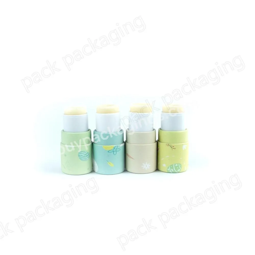 Eco Food Grade Cardboard Packaging Twist Up Tubes Kraft Paper Deodorant Stick Lip Balm Containers Roll On Cosmetic Packaging