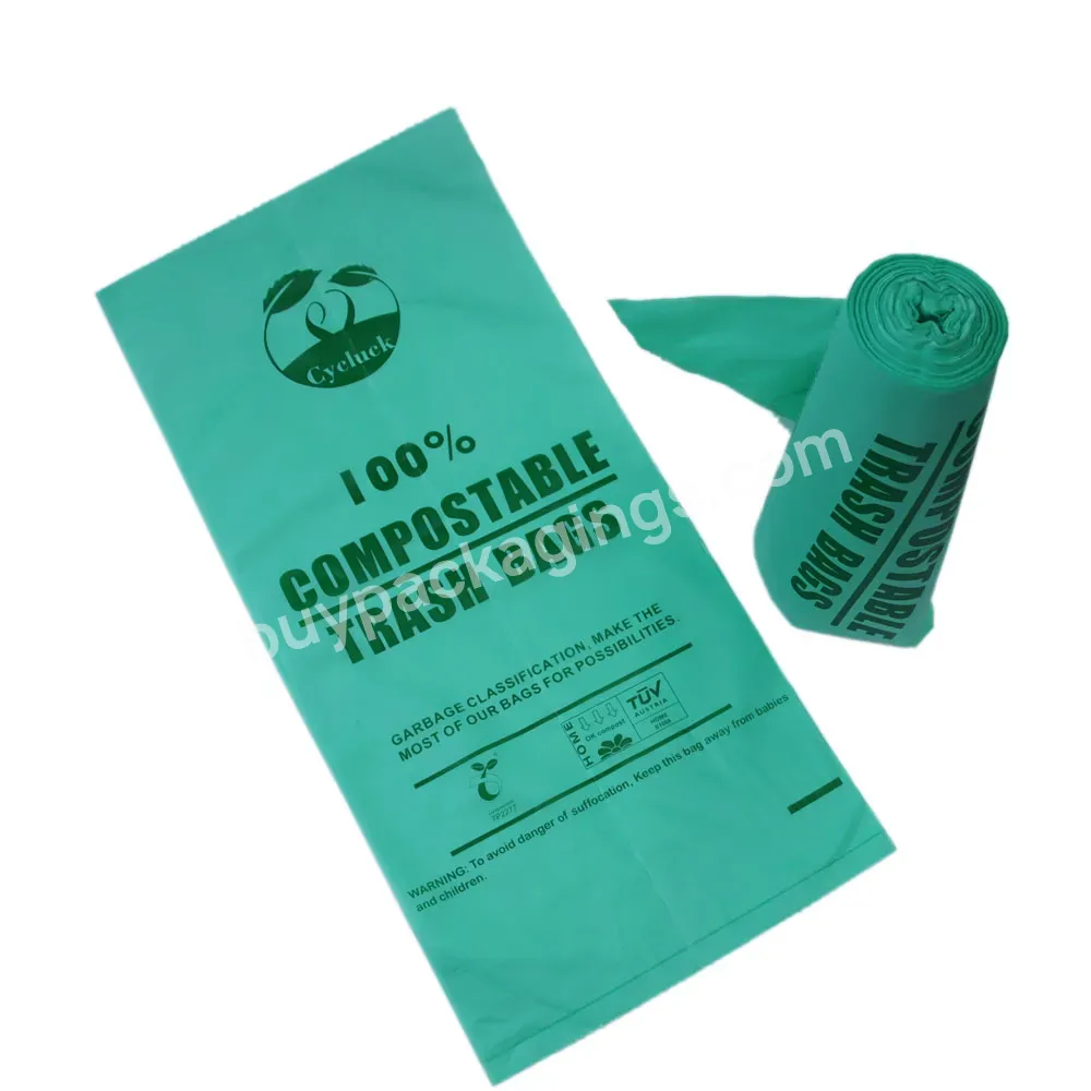 Eco Friendly 100% Compoastable Trash Garbage Bag Food Safe Compost Biodegradable Bag Pbat - Buy Biodegradable Bag,Degradable Garbage Bag,Garbage Bags.