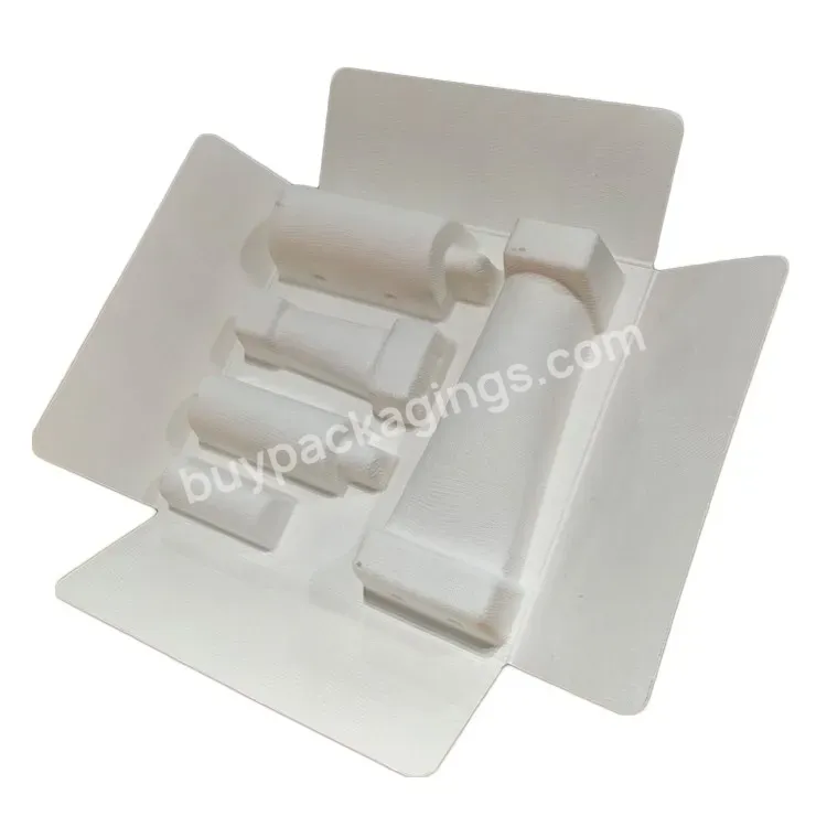 Eco-friendly Biodegradable Bagasse Packaging Custom Sugarcane Cosmetics Paper Box Pulp Molded Carton - Buy Cosmetic Packaging,Cosmetic Inner Tray,Biodegradable Ecofriendly Packaging.