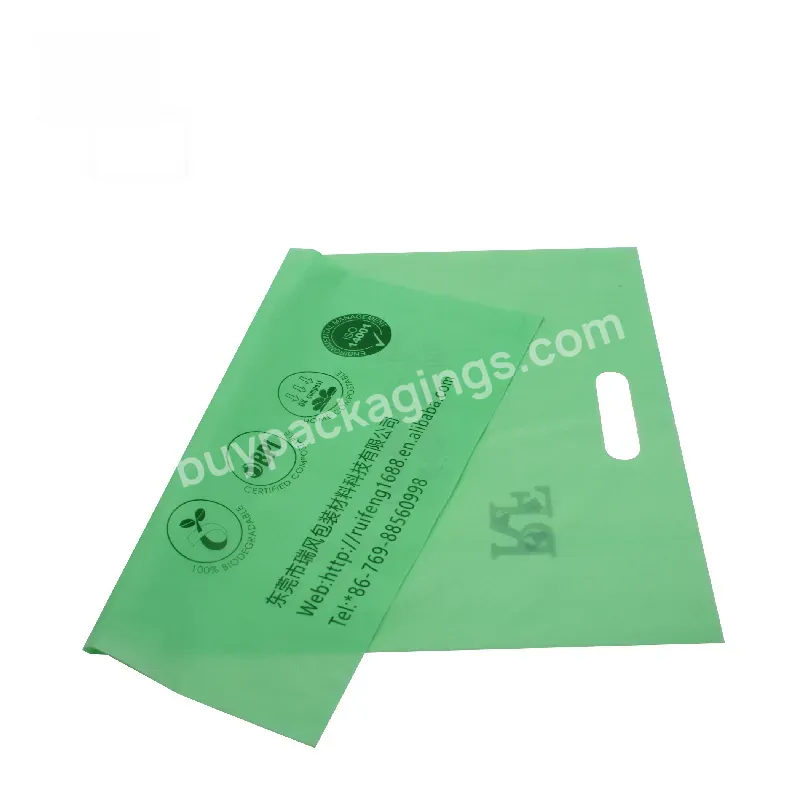 Eco Friendly Biodegradable Corn Starch Compostable Bags Packaging Bag With Handle - Buy Bag With Handle,Biodegradable Packing Bag,Custom Biodegradable Bag.
