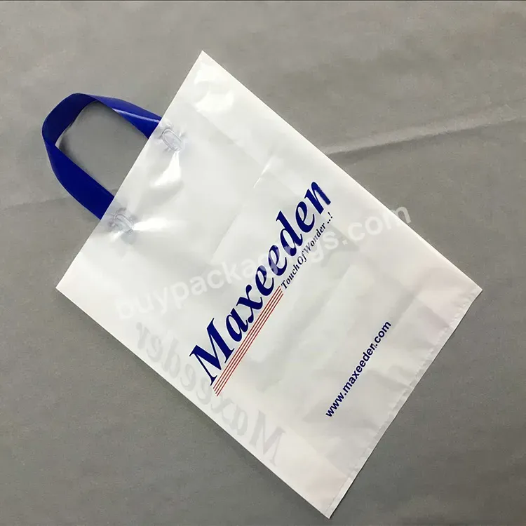 Eco Friendly Biodegradable Poly Plastic Soft Loop Handle Shopping Packaging Bag With Custom Logo - Buy Biodegradable Plastic Soft Loop Handle Bag,Soft Loop Handle Shopping Packaging Bag,Packaging Bag With Custom Logo.