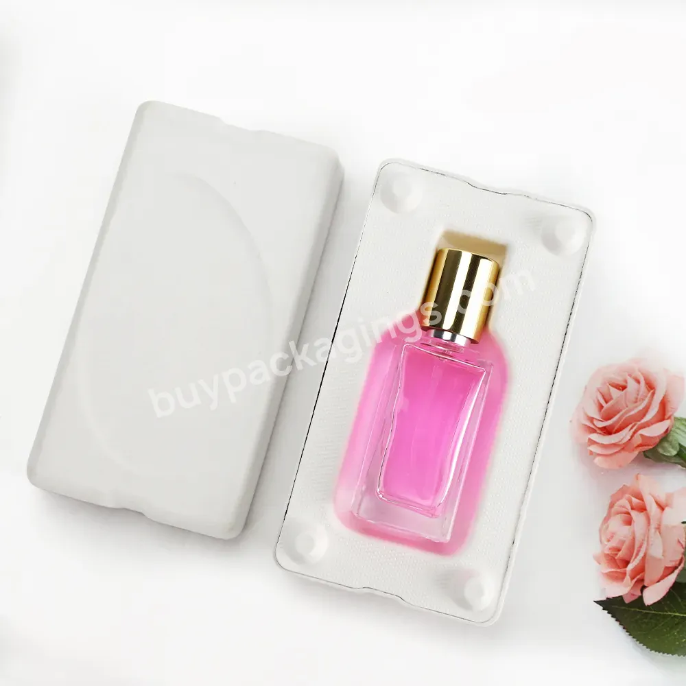 Eco Friendly Biodegradable Protective Perfume Cosmetic Essential Oil Pulp Mold Insert Box Packaging Inserts - Buy Custom Cosmetic Packaging,Molded Pulp Insert,Logo Box Packaging Custom.