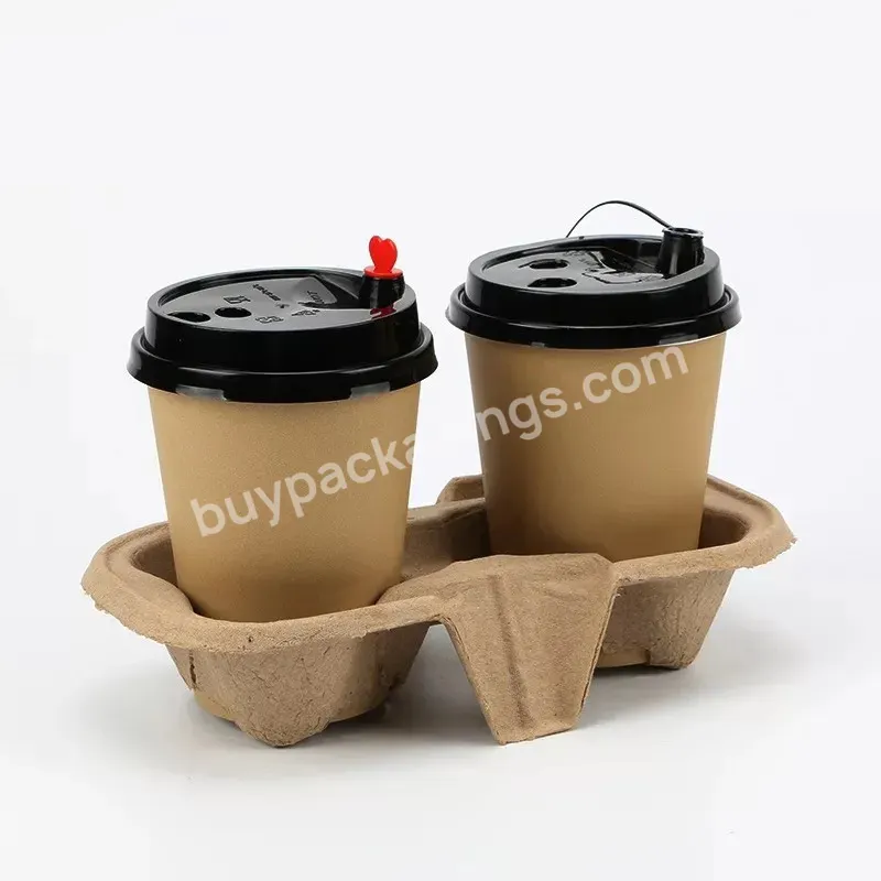 Eco-friendly Biodegradable Takeaway 2 Pack 4 Pack Pulp Moulded Disposable Drink Coffee Paper Cup Carrier Holder Tray - Buy Paper Cup Tray Pulp Holder Tray Coffee Cup Holder Tray,China Supplier Customized 4 Cup Paper Pulp Cup Carrier/holder/tray Take