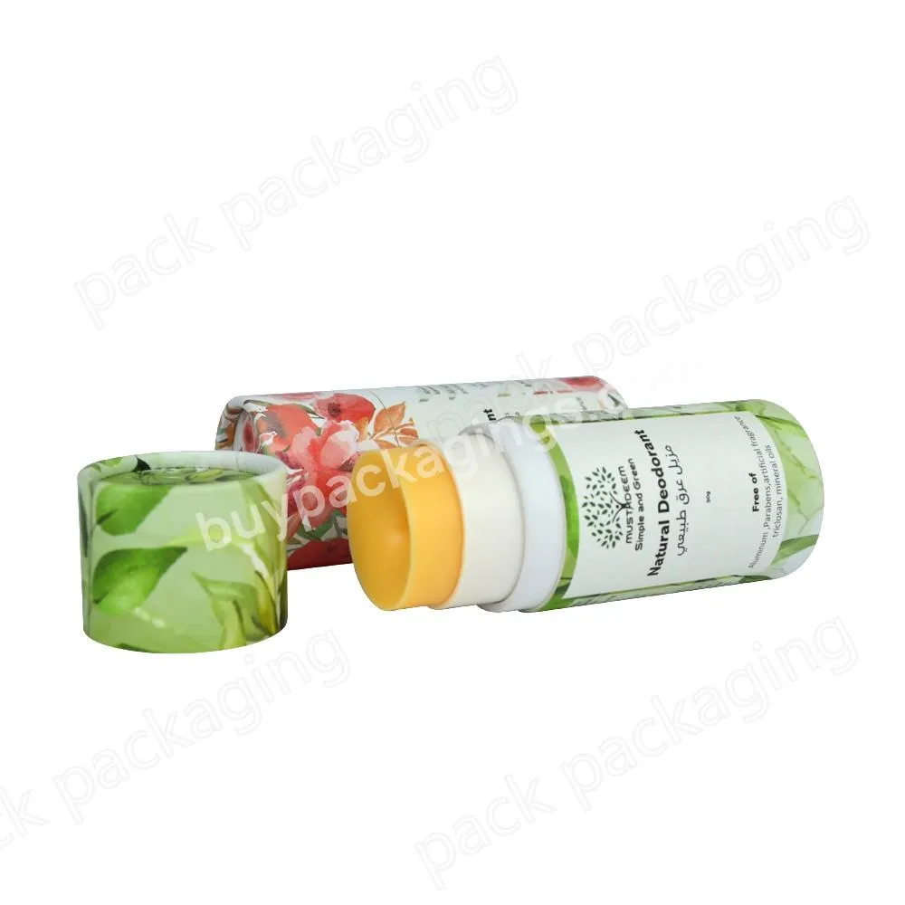 Eco-friendly Cardboard Paper Tube Deodorant Packaging Cosmetic