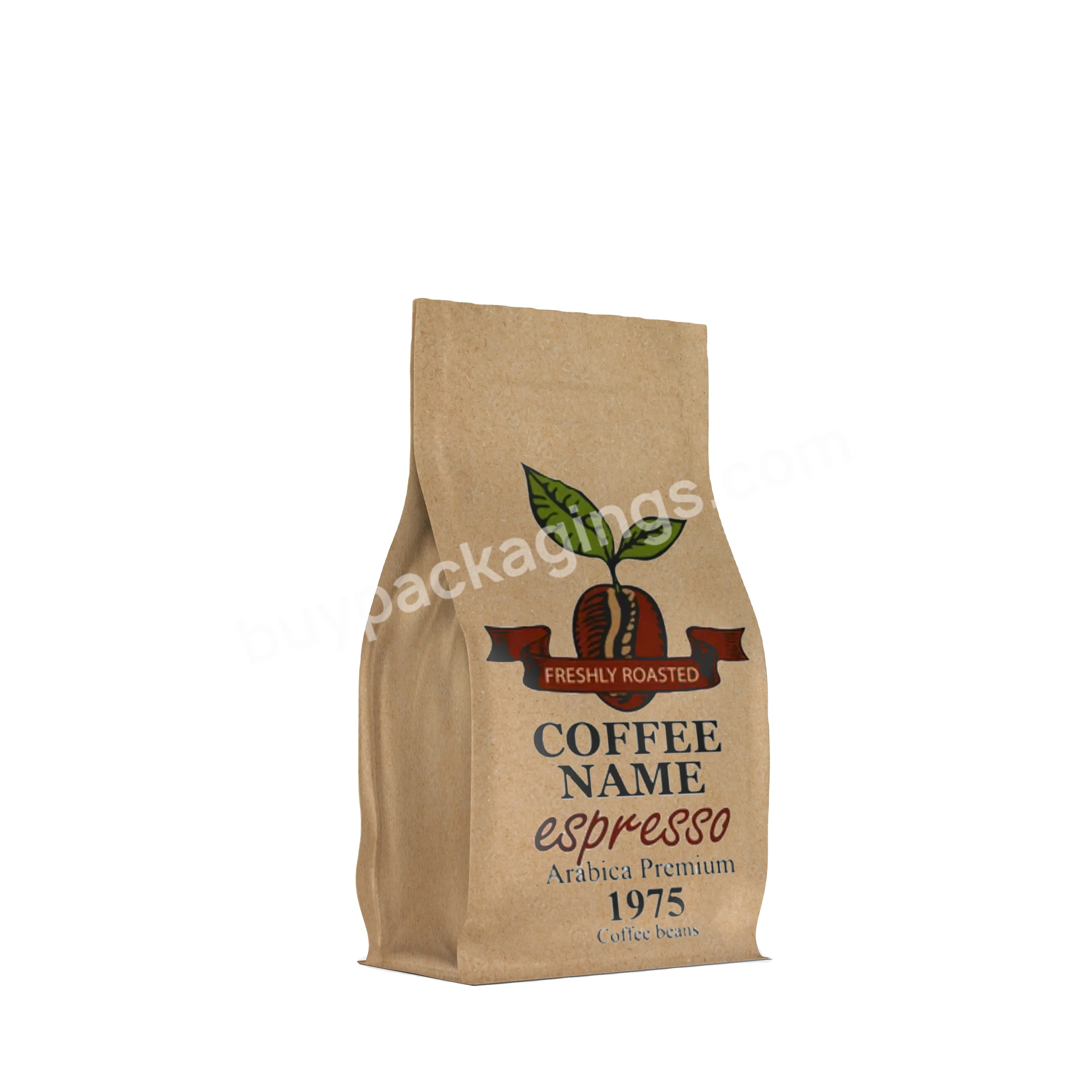 Eco Friendly Clear Recyclable Flat Bottom Coffee Bag Custom Print Food Grade Compostable Water Proof Rice Paper Coffee Bags - Buy Rice Paper Coffee Bags,Coffee Bag Recyclable,Clear Recycle Coffee Bag.