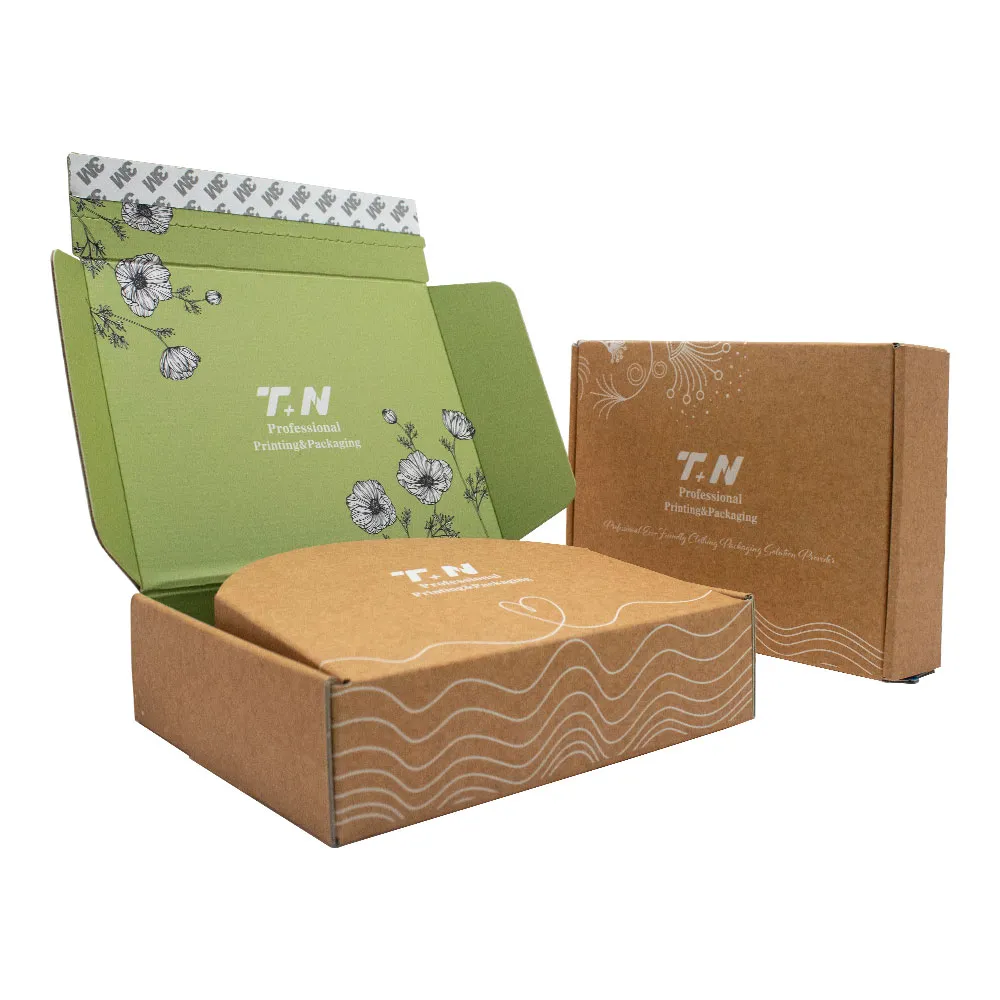 Eco Friendly Clothing Packaging Custom Delivery Shipping Kraft Paper Corrugated Gift Packaging Boxes