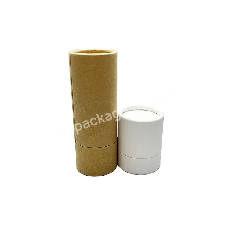 Eco Friendly Cosmetic Outer Packaging Kraft Paper Balm Tube Cylindrical Hard Cardboard Boxes Essential Oils Bottles Tube Package - Buy Olive Oil Package,Package Box Design,Custom Cardboard Package Design Box.