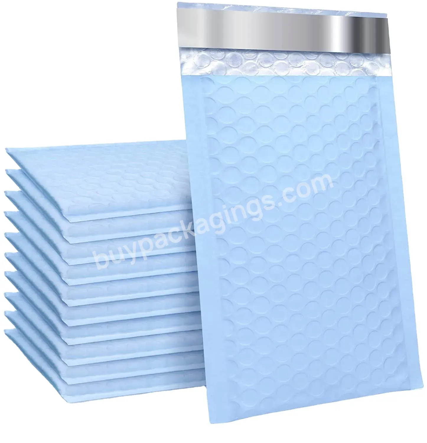 Eco Friendly Custom Blue Matte Padded Envelope Bubble Poly Mailer Bags For Cosmetic Packaging Bags For Small Businesses - Buy Bags For Cosmetic,Bubble Poly Mailer Bags,Packaging Bags For Small Businesses.