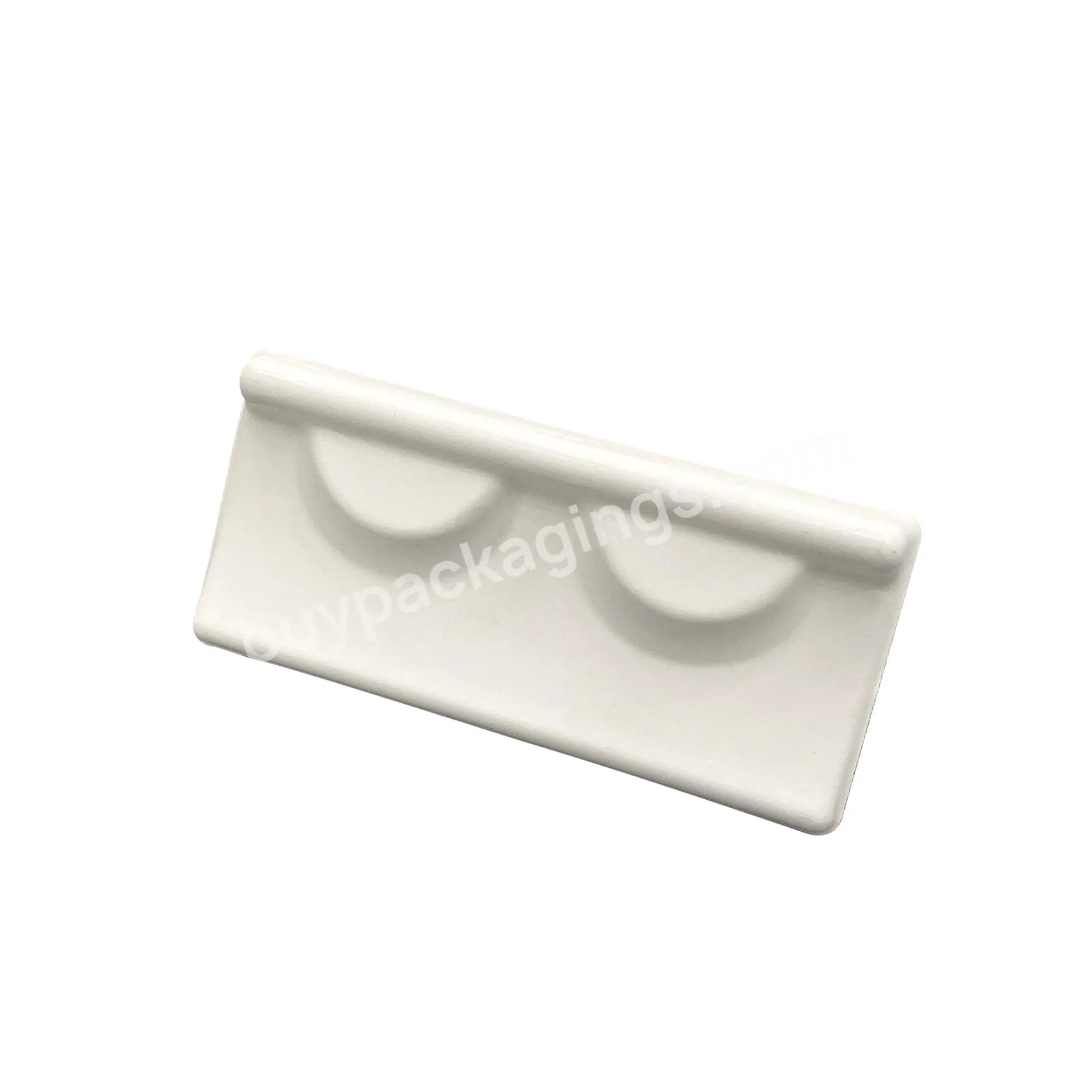 Eco-friendly Custom Logo Gift Paper Molded Pulp False Eyelash Product Serving Tray With Free Design