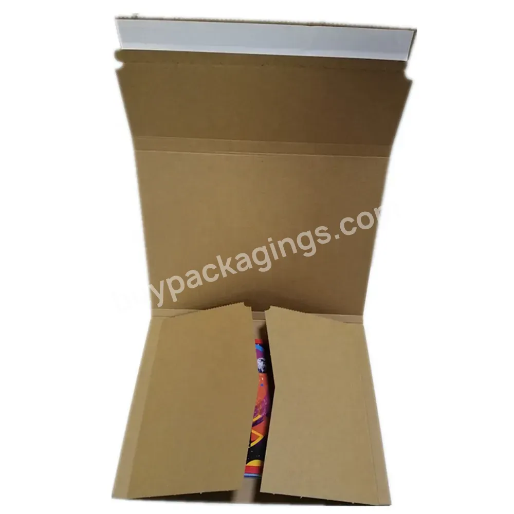 Eco Friendly Custom Recycled Kraft Corrugated Cardboard Book Wrap Mailers With Self Seal Adhesive Closure And Tear Strip Design - Buy Book Wrap Mailers,Book Mailer,Self Seal Wraparound Book Mailers.