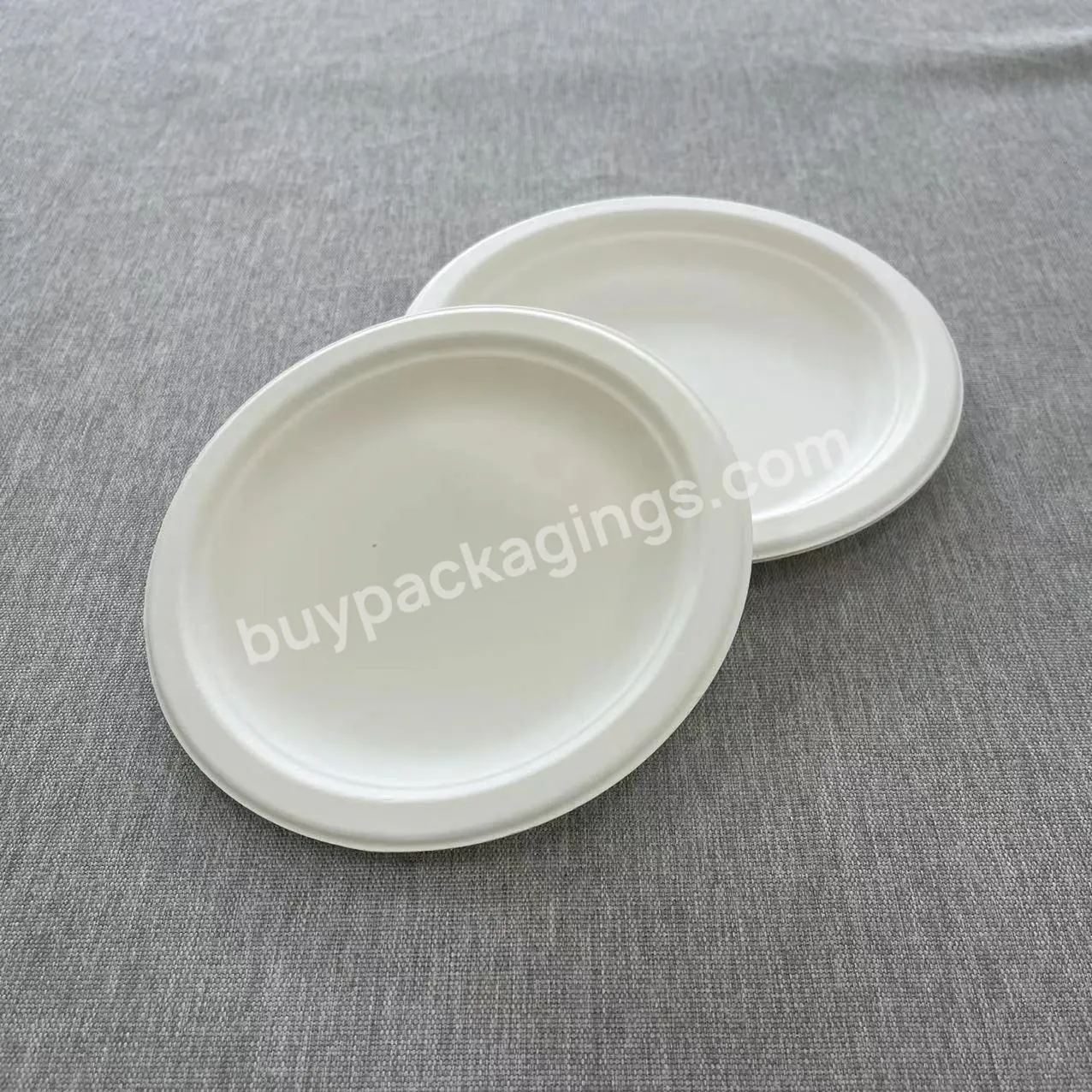 Eco-friendly Disposable 6 Inch Paper Round Cake Food Plate Sugarcane Pulp Bagasse Paper Baking Dish - Buy Bagasse Food Plate,Paper Round Cake Plate,6 Inch Paper Plate.