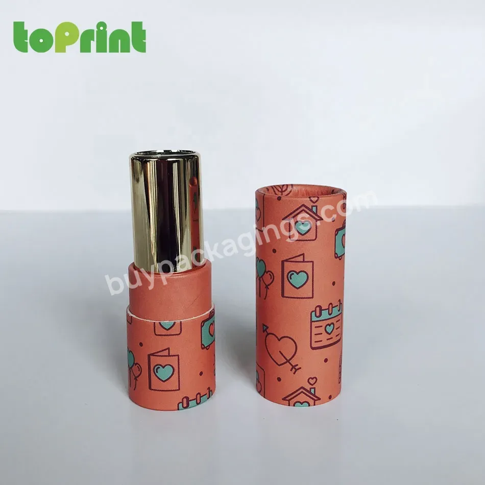 Eco Friendly Empty Cosmetic Lipstick Cardboard Container Packaging Exquisite Custom Paper Tube - Buy Cosmetic Packaging Tube,Empty Lipstick Tube,Lipstick Tube.