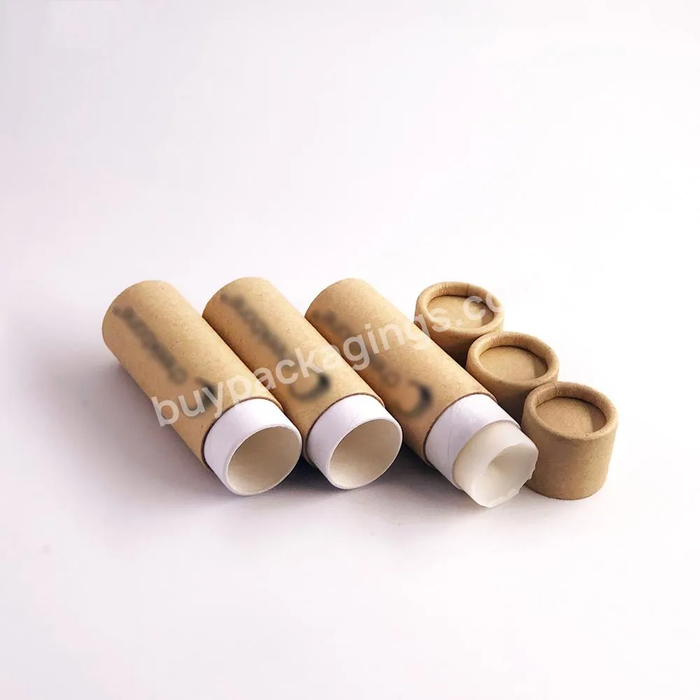 Eco Friendly Empty Round Deodorant Containers Push Up Paper Tube for Lip Balm