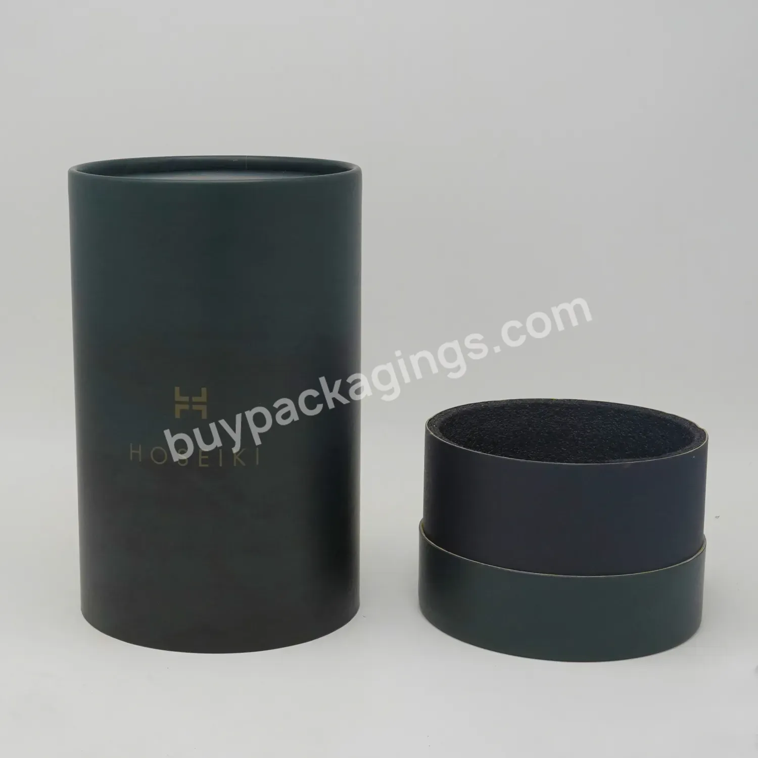 Eco Friendly Green Top Lid Box Custom Logo Round Cylinder Tube Packaging Box For Water Bottle - Buy Round Water Bottle Packaging Box,Cylinder Packaging Box For Water Bottle,Water Bottle Gift Box Packaging.