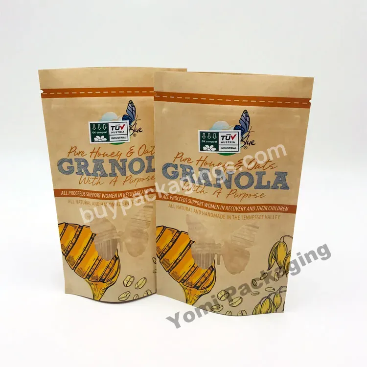 Eco Friendly Kraft Paper Dried Fruit And Nut Packaging Bag Stand Up Pouch With Zipper - Buy Kraft Paper Stand Up Pouch,Kraft Paper Pouches Bags With Zipper,Eco Friendly Kraft Paper Dried Fruit And Nut Packaging Bag.