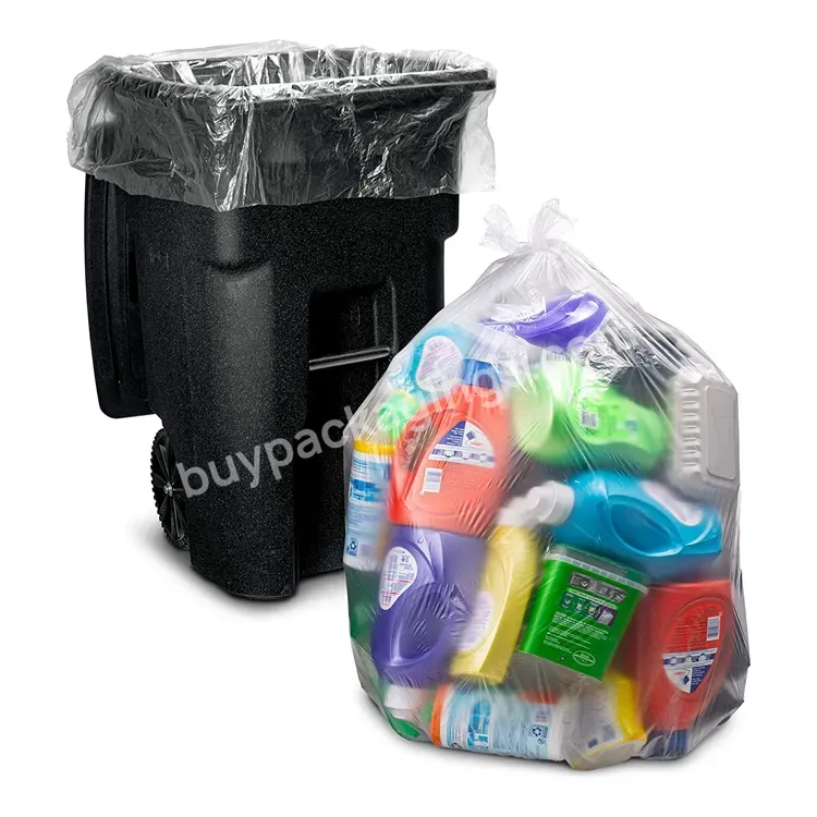 Eco-friendly Large Clear Plastic Trash Bag Garbage Bag - Buy Large Garbage Bag,Clear Plastic Trash Bag,Eco-friendly Plastic Bag.