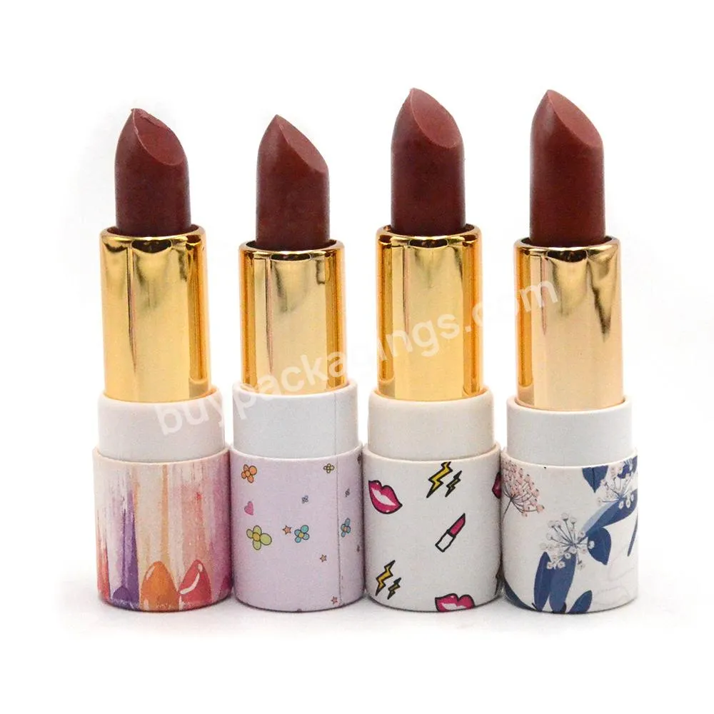 Eco Friendly Lipstick Tubes Screw Up Paper Tube Packaging for Lipstick