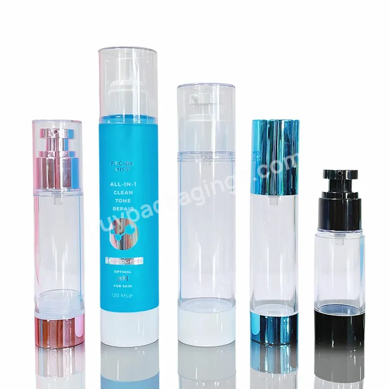 Eco Friendly Plastic Cosmetic Packaging Container Cream Serum Lotion Airless Pump Bottle - Buy Empty Lotion Pump Bottles,Plastic Bottle With Pump Dispenser,Plastic Refillable Pump Bottles.