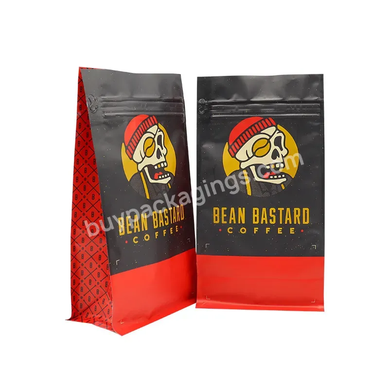 Eco Friendly Plastic Kraft Paper Pouch One Way Valve Coffee Bean Flat Bottom Packaging Bag - Buy Coffee Packaging Bag,Bio Pla Biodegradable Coffee Bags With Valve And Zipper Custom Paper Coffee Packaging Bags Flat Bottom Coffee Bean Bag 150g 250g,Chi