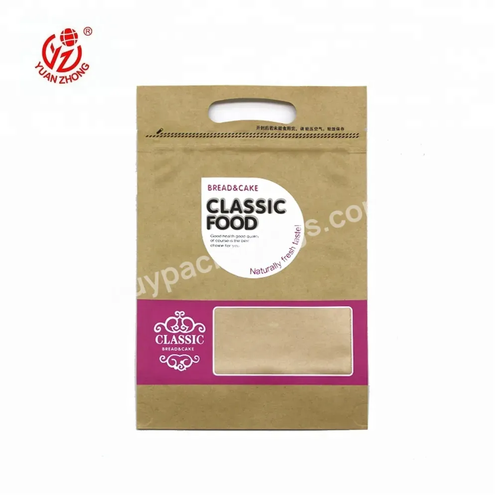 Eco-friendly Plastic Snack Packaging Kraft Paper Bag,Stand Up Pouches With Clear Window - Buy Stand Up Pouches,Snack Packaging Bag,Kraft Paper Bag With Clear Window.