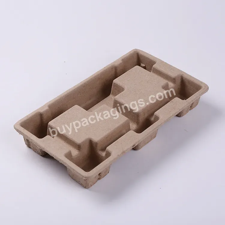 Eco-friendly Recyclable Biodegradable Protective Tray Customized Pulp Molded Packaging