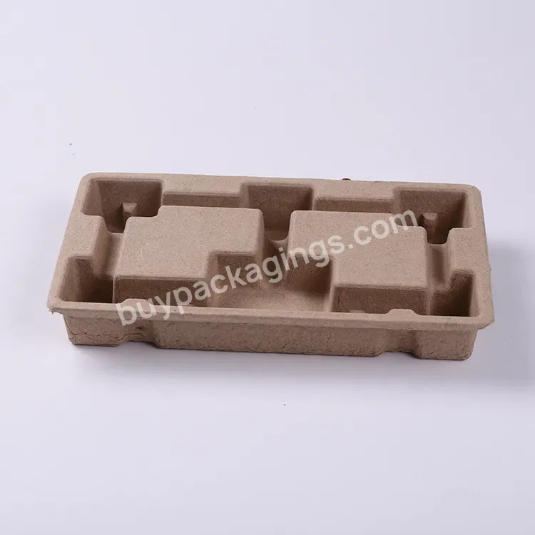 Eco-friendly Recyclable Biodegradable Protective Tray Customized Pulp Molded Packaging