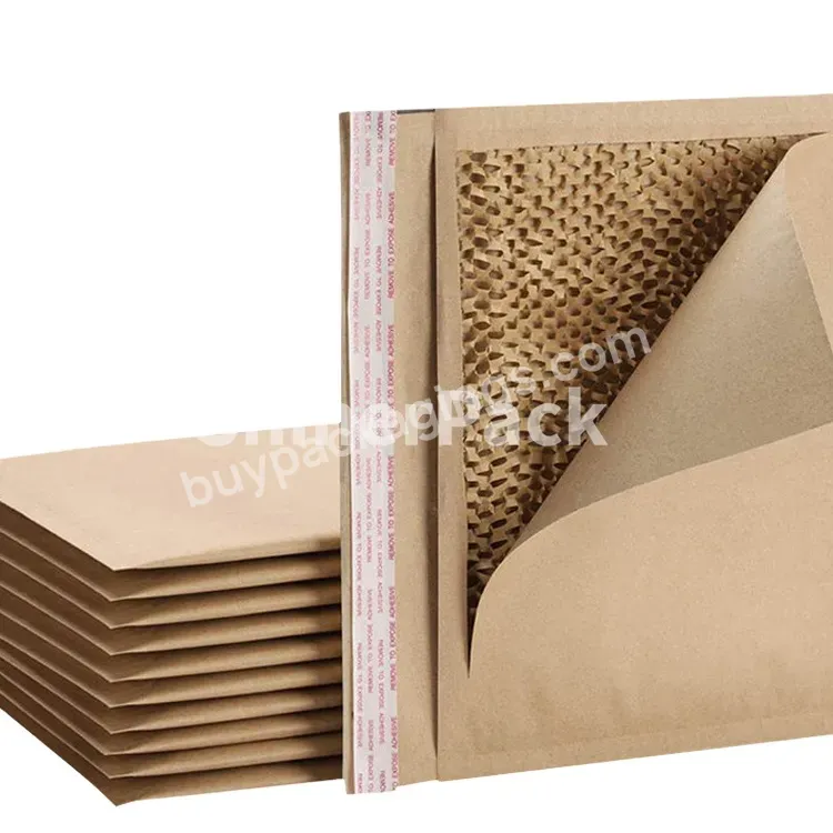 Eco Friendly Recyclable Logistics Packaging Kraft Paper Mailer Bag Honeycomb Paper Padded Mailers For Gifts - Buy Natural Honeycomb Paper Padded Mailers,Biodegradable Packaging Mailing Bags,Custompaper Padded Mailing Bags.