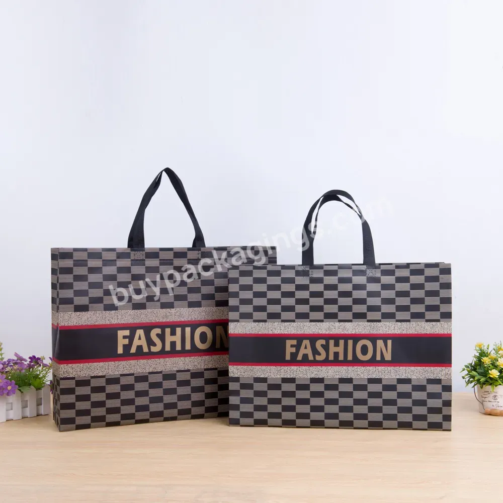 Eco Friendly Recycle Large Capacity Low Moq Non Woven Printing Foldable Luxury Reusable Custom Logo Pp Shopping Tote Bag