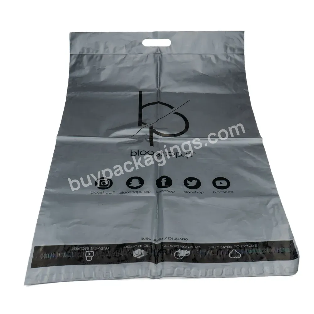 Eco-friendly Recycled Silver Plastic Mailer Bag Brand Logo Courier Bag With Handle Grey Shipping Envelope Bags Online - Buy Silver Mailer Bag,Silver Courier Bag,Grey Shipping Bag.