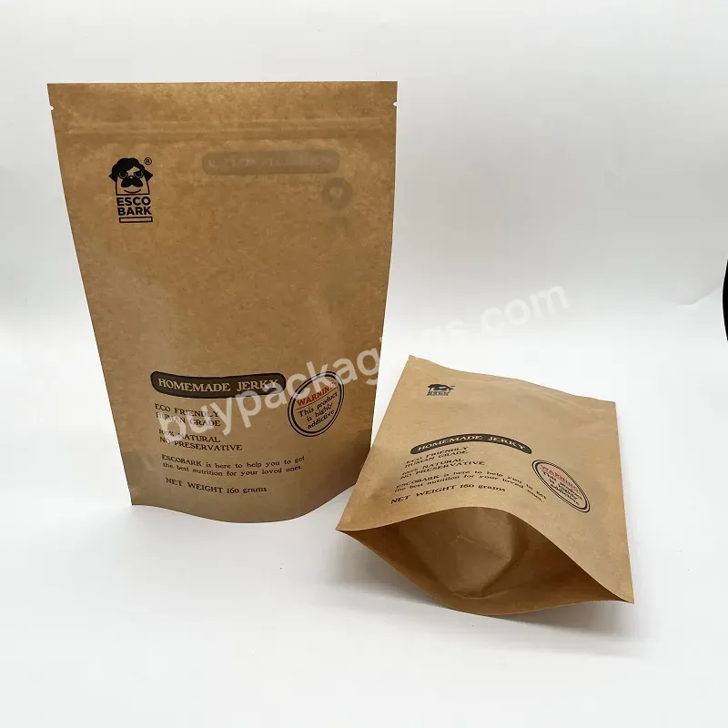 Eco Friendly Spice Food Bag Kraft Paper Ziplock Stand Up Pouch For Pet Edible Bags Packaging - Buy Kraft Stand Up Pouch Recyclable Materials,Edible Bags,5 Gallon Mylar Bags.