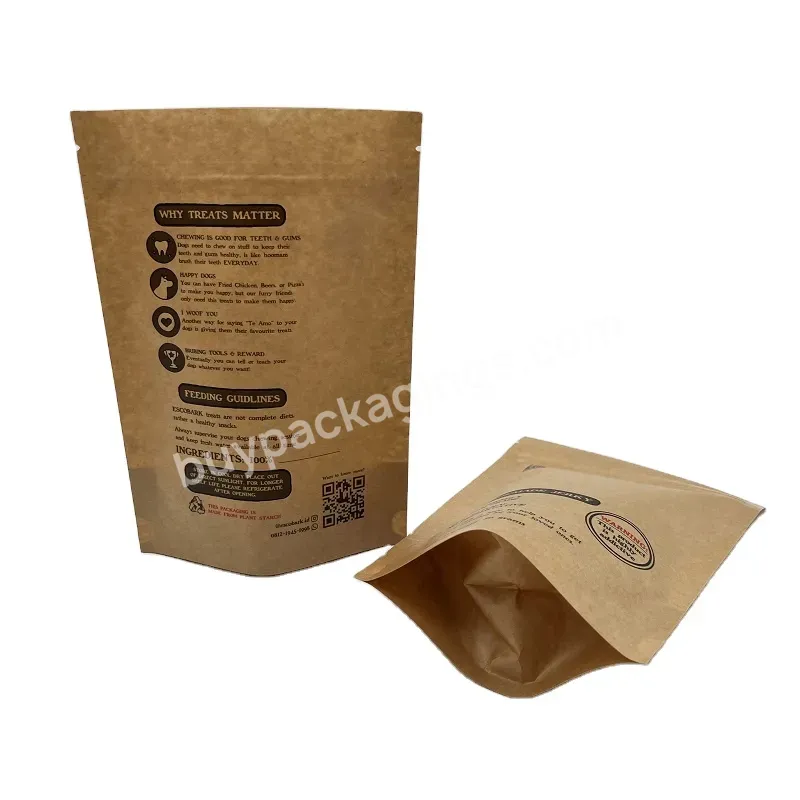 Eco Friendly Spice Food Bag Kraft Paper Ziplock Stand Up Pouch For Pet Food Packaging - Buy Kraft Stand Up Pouch Recyclable Materials,Custom Drip Bag Dog Treat Sachet,Custom Printed Foil Stand Up Pouch With Zipper For Food.