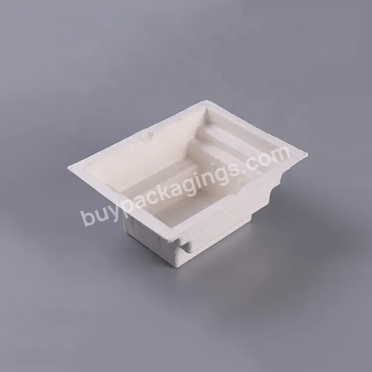 Eco-friendly Sustainable Sugarcane Bagasse Packaging Biodegradable Recycled Paper Pulp Molding Inner Packaging Tray