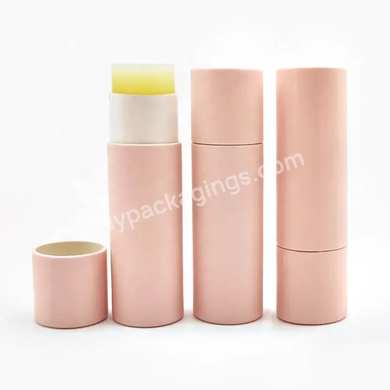 Eco Friendly Various Colors Deodorant Stick Packaging Round Pink Lip Balm Cardboard Container Push Up Paper Tube - Buy Paper Tube Packaging Deoderant,Paper Lip Balm Tubes,Deodorant Stick Container.