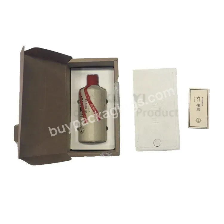 Eco Molded Paper Pulp Wine Tray Wine Packaging Tray Bottle Packaging Tray With Molded Pulp